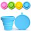 Portable silicone folding water bottle travel foldable kettle Travel Compress retractable cup outdoor folding cup machin