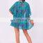Blue Chiffon Kimono with Floral Print for women