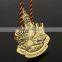 Metal gold plated medal with 3D edge