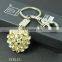 Fashion Heart Shaped Metal Keychain with Crystal Diamond for Wedding Gift