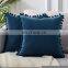 Soft Velvet Solid Cushion Covers With Pom-poms for Couch Bedroom Car