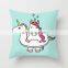 Custom Cartoon Unicorn Printed Linen/Cotton Linen Pillow case cover