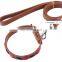 Manufacturer wholesale leather pet leash and collar