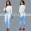 DiZNEW Ladies High Waist Stretched Skinny Jeans Female Fashion Tight Full Length Jeans For Women