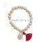 2016 Fashion Wooden Beaded with a Cowrie Shell and Cotton Tassel