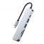 Six In One Docking Station Type C USB C HUB For MacBook Notebook
