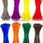 100 pcs/bag high quality multi color plastic nylon cable tie durable self-locking wrap tie 7.5mm*200-710mm