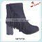 Best selling woman high heel ankle boots side macrame china forester back zipper boots