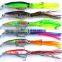 Crystal Clear 6 COLORS Octopus Squid Shape Minnow 40g 14cm Sinking/Suspending Hard bait for Trolling Surf Sea Lake