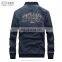 Wholesale Custom Brand High Quality 100% Cotton Spring and Autumn Jacket Denim Stand Collar Plus Size Plus Size Jacket for Men