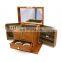 Solid wood fingerprint jewelry box password lock packing box  jewelry storage box