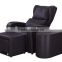 Modern black leather recliner sofa