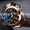 CHENXI 905 Fashion Sport Quartz Wristwatches Chronograph Clock Mens Military Leather Waterproof Sport Watch