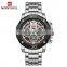 Naviforce 9175 SW Men's Watch Top Brand Luxury Watch Military 3ATM Waterproof Stainless Steel Multi-function Timing Quartz Watch