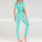 OEM Service Custom Logo Woman Fitness Yoga Wear Workout Seamless High Waisted Leggings Yoga Suit Set
