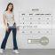 2 In 1 Piece Square Collar Woman U Hem Causal Tshirts Factory Supply Side Folding Sports Tops