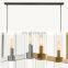 Modern copper industrial style chandelier lighting fixture clear glass shade for living dining room kitchen island foyer lobby