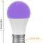 Bombilla LED UV de 7W tipo A19 con nivel UVA de 395nm que brilla en la oscuridad para fiestas de luz negra, pintura corporal fluorescente