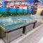 APEX supermarket stainless steel shellfish display table/seafood display case