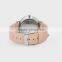 2016 Popular New Logo Custom watches Pink Strap Lady Wrist Watch