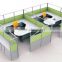 types of partition walls material glass office cubicle desk furniture(SZ-WST673)