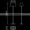 square simple decoration 60W floor light