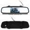 4.3inch lcd rearview mirror with parking assist 4 sensors and reverse camera