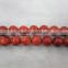 Natural Bamboo Red Coral Gemstone Round Bead Polished Mineral Semi Precious Stone