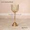 champagne gold lotus shape crystal candelabra centerpieces candelabra for wedding decorations wedding decoration (MCP-073)                        
                                                                                Supplier's Choice