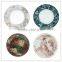 Dia 15 cm Tempered Glass Candle Mosaic Glass Tray