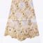 New arrival fashion african lace dresses / gold lace fabric / swiss double organza lace for party