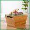 Candy storage holder in bamboo with handle