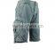 Men's burt out technics 60%cotton 40%polyester knit fabric casual more pockets shorts