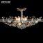 Chrome Metal Crystal Ceiling Lamp Semi Flush Ceiling Light Chandelier MD83022