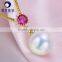 silver jewelry 8.5--9mm white best gift natural akoya pearl pendant for women