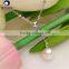 freshwater pearl pendant 8-9mm round pearl with s925 chain with adjustable length