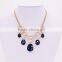 Water Drop Shape alloy Pendants sapphire Pendant Necklace GJ-099