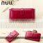 Passport and phone lady clutch purse hasp button leather wallet
