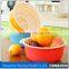 Double layers round plastic washing draining basket fruit vegetables basket