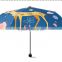 Hot Sale unique umbrella Fashion Galaxy Nebula 3 Folding sika deer art Umbrella Sunny and Rainy Sunscreen Anti-uv Umbrellas