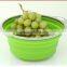 Folding Fruit silicone Basket with Handle