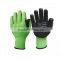 Black Foam Rubber Palm Anti-vibration Gloves with a Knuckle Sticker