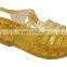 2015 Comfortable Girl Sandal Flat PVC Jelly Shoes Plastic Footwear for Lady