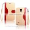 PU Leather high quality mobile phone for samsung note 4 wallet leather case
