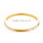 Men Bangle Gold black shell Locked 316 Stainles Steel Bangle with engrave logo