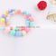 2015 hot sale candy colors pearl necklaces baby girl infant kids cute Handmade jewelry necklace Fashion jewelry