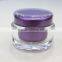 Beautiful round clear acrylic container jars cosmetic 30ml plastic container packaging bottles cream jars