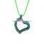 26.3*32mm New Design Colorful Heart Floating Diamond Jewelry Chains Locket