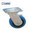 4, 5, 6, 8 inches Blue elastic rubber caster wheel, rubber swivel casters