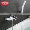 Chrome plate and white paint bath mixer
